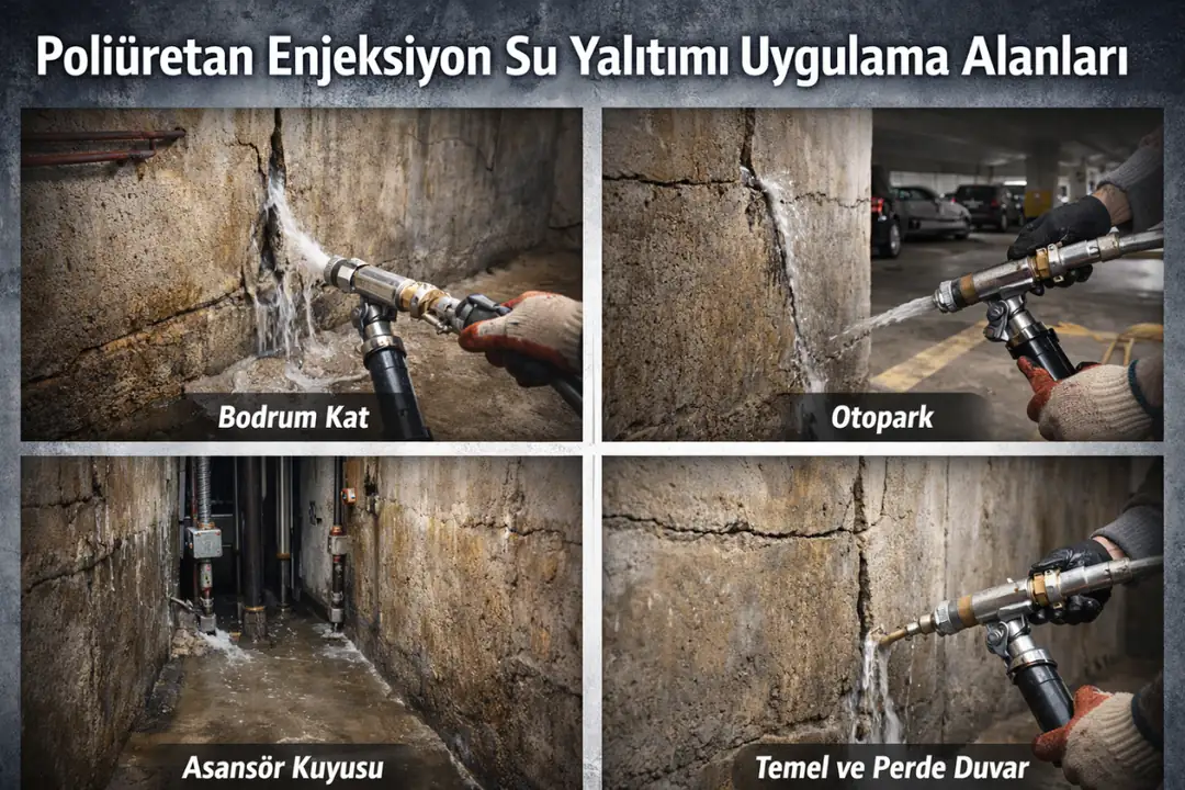 Poliüretan enjeksiyon su yalıtımı uygulama alanları&nbsp;