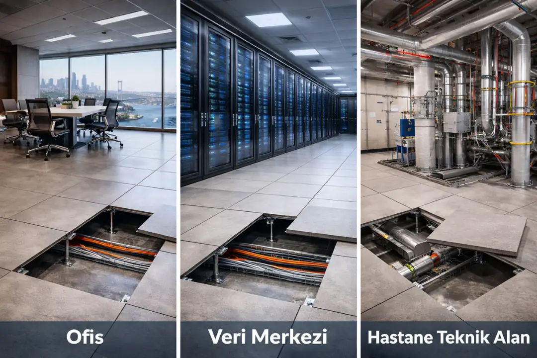 Ofis, veri merkezi ve teknik alanlarda yükseltilmiş döşeme uygulamaları&nbsp;
