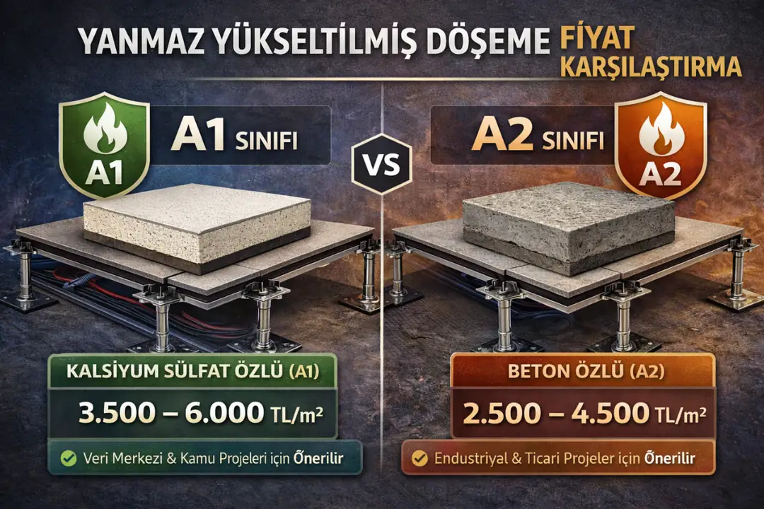 Yanmaz yükseltilmiş döşeme m2 fiyat karşılaştırması