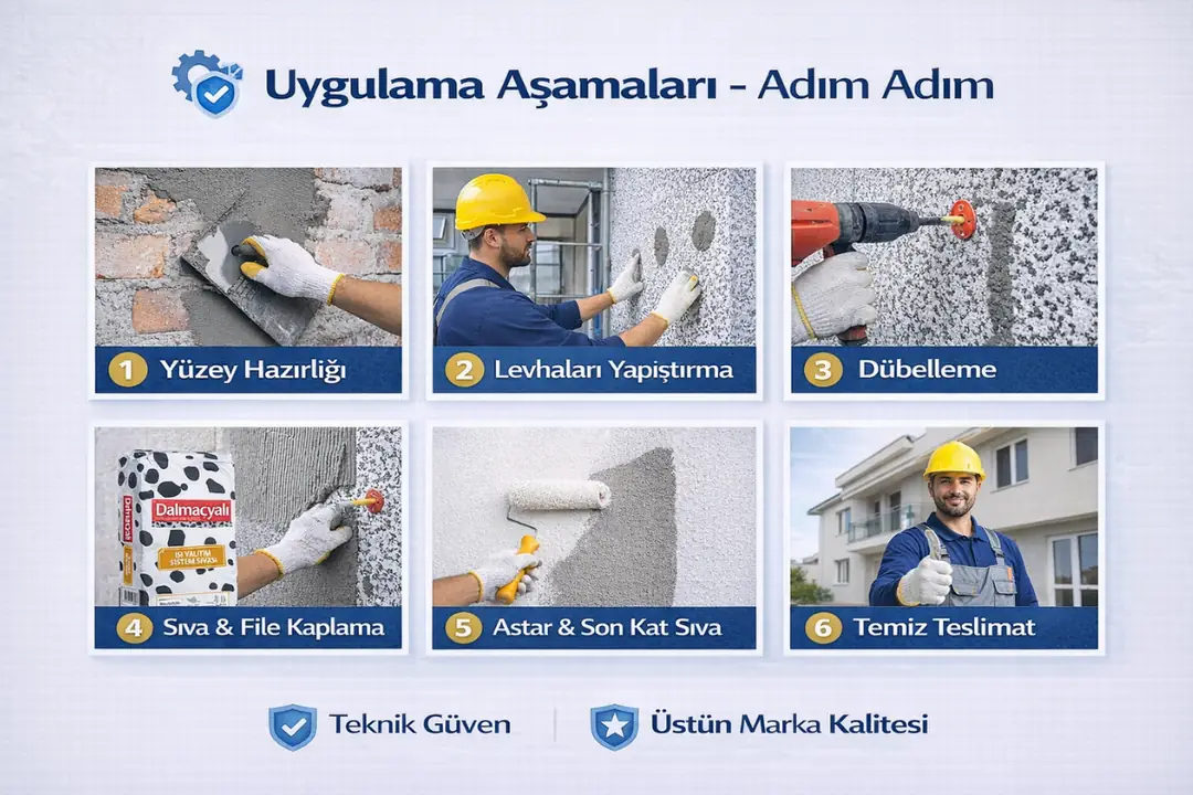 Dış cephe mantolama uygulama aşamaları ve işçilik detayları&nbsp;