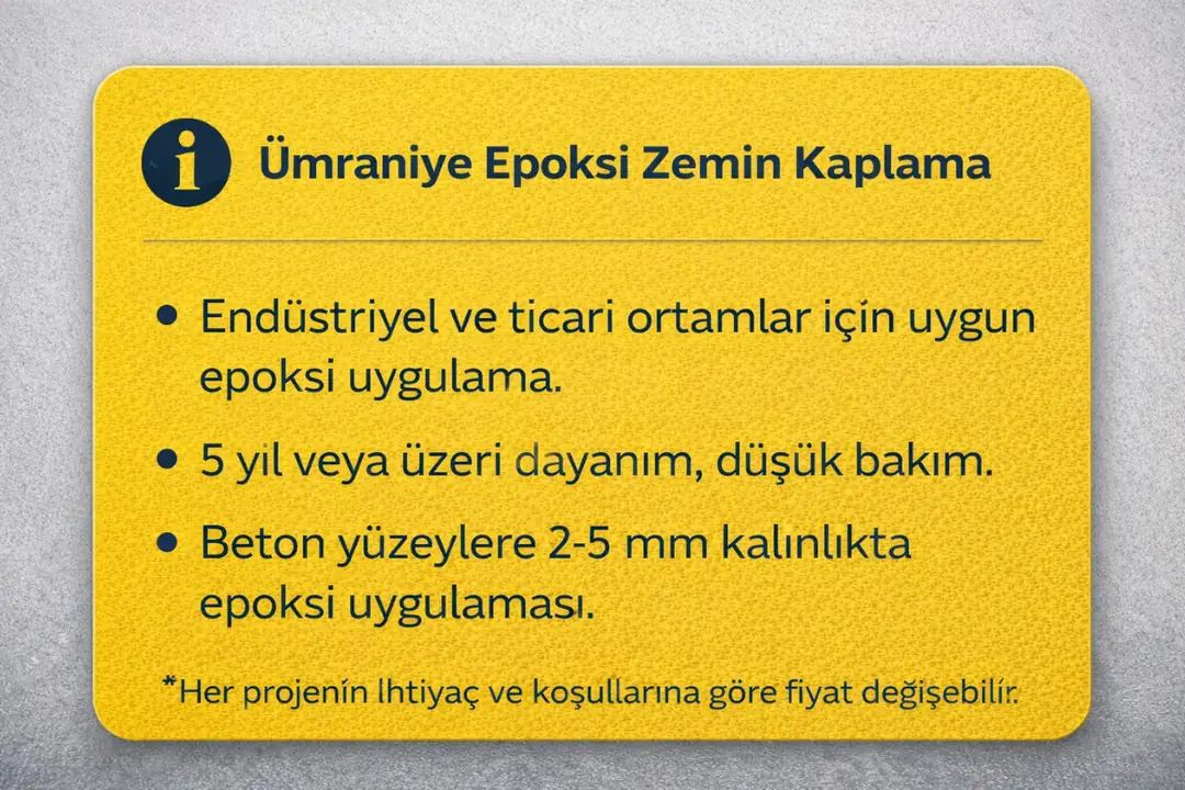 Epoksi zemin kaplama teknik bilgiler ve uygulama detayları&nbsp;
