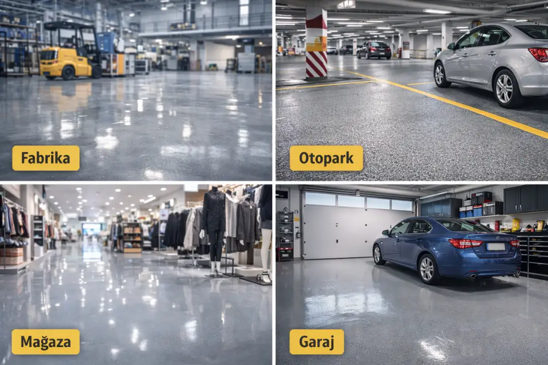 Epoksi kaplamanın beton zeminlerde fabrika, otopark ve ticari alanlarda kullanımı&nbsp;