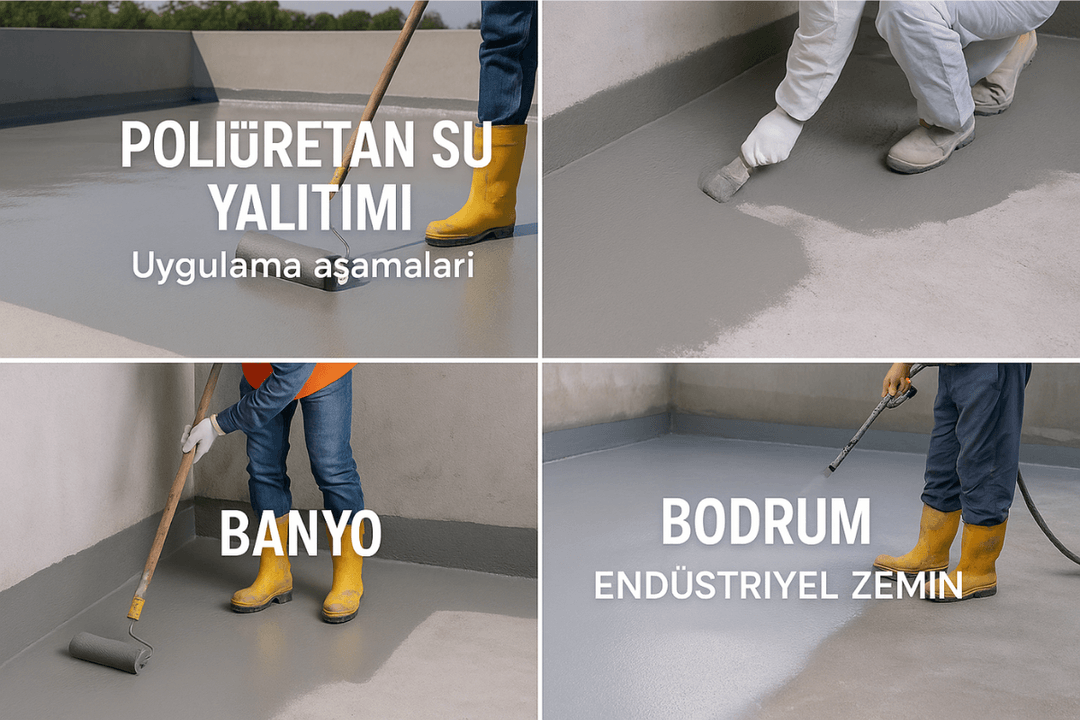 Poliüretan su yalıtımı uygulama aşamaları – teras, banyo, bodrum, endüstriyel zemin
