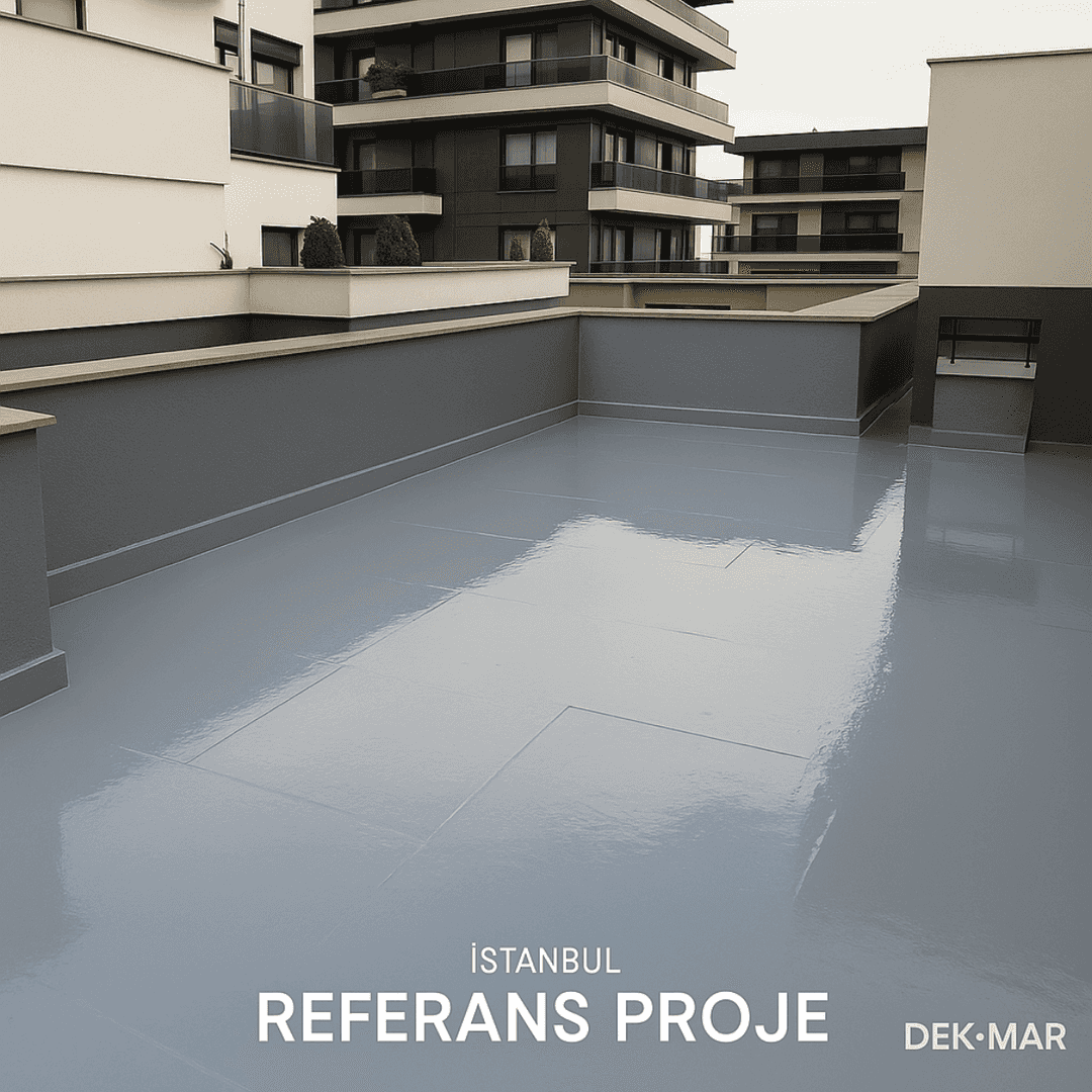 Dek-Mar İnşaat tarafından tamamlanmış Köster KB-Pur 214 su yalıtımı referans projesi. 