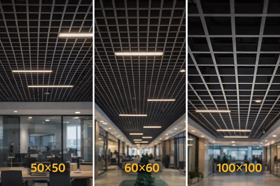 50×50, 60×60 ve 100×100 petek asma tavan modelleri