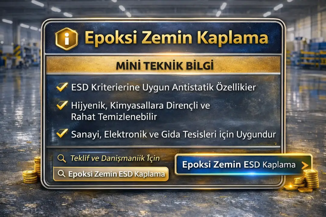 Epoksi zemin kaplama teknik özellikleri ve katman kesiti&nbsp;