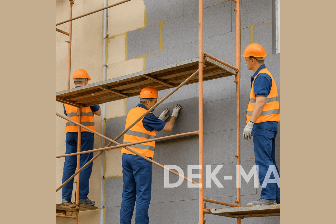 Dek-Mar profesyonel ekibiyle 3 katlı binada mantolama uygulaması
