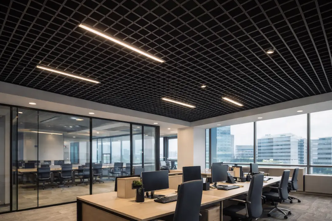 Ümraniye plaza ofislerinde petek asma tavan uygulaması