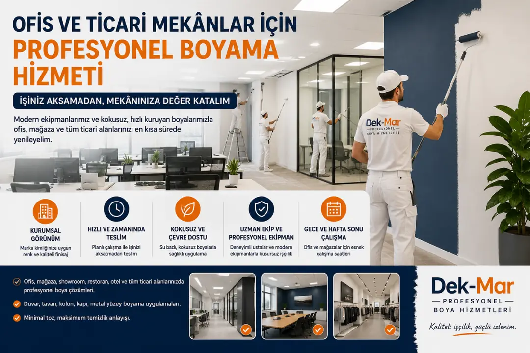 İstanbul ofis ve ticari mekan boyama hizmeti&nbsp;