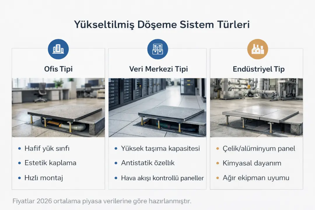 Ofis, veri merkezi ve endüstriyel yükseltilmiş döşeme sistemleri&nbsp;