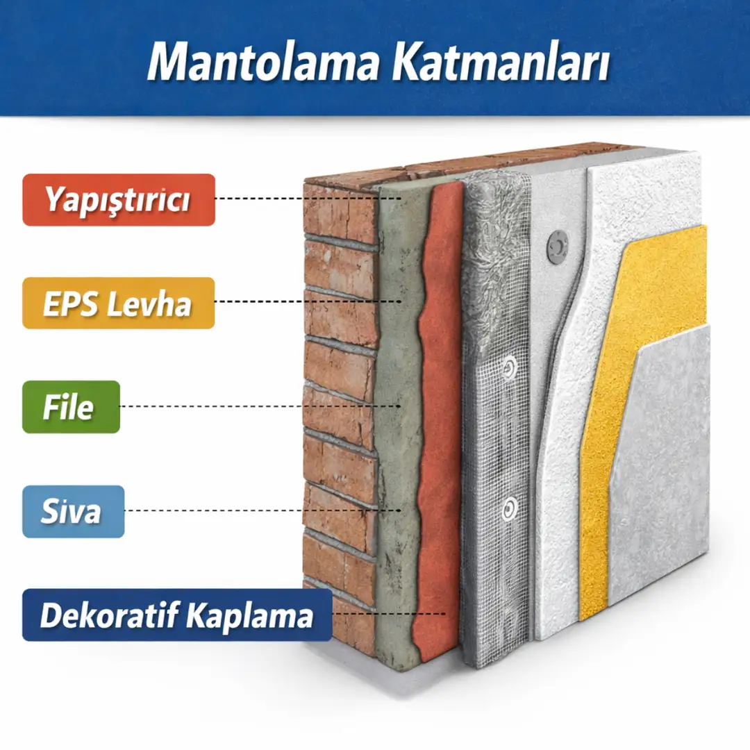 mantolama sistemi katmanları eps levha file sıva dekoratif kaplama