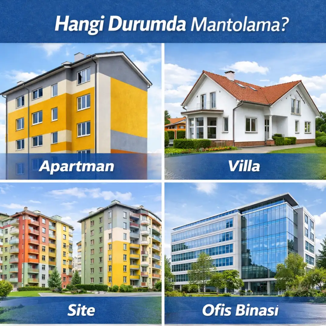 mantolama kullanılan bina türleri apartman villa site cephe