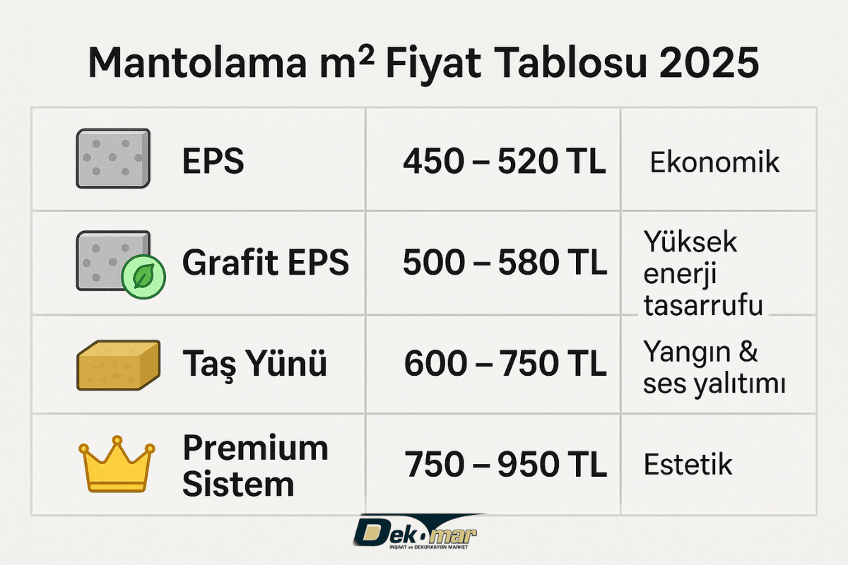 Mantolama m2 Fiyatı Hesaplama 2025 | Güncel Rehber