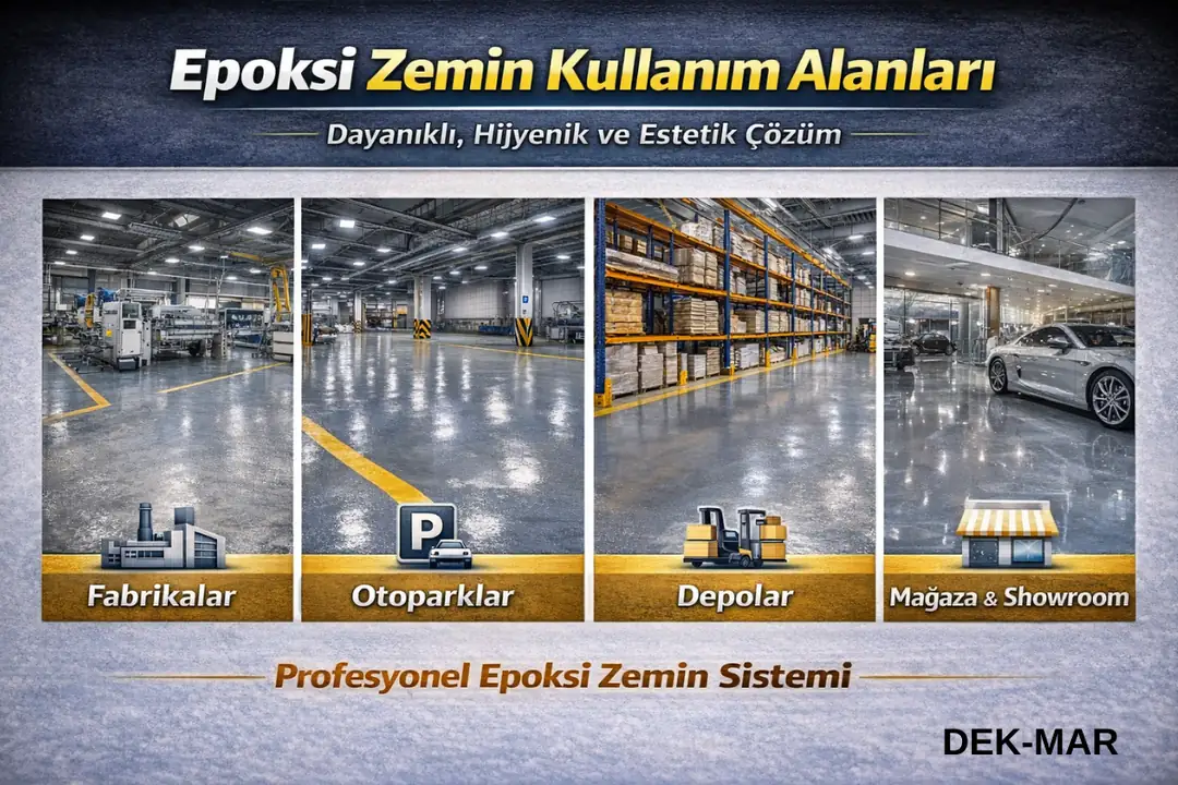Fabrika, otopark ve ticari alanlarda epoksi zemin kaplama uygulamaları&nbsp;