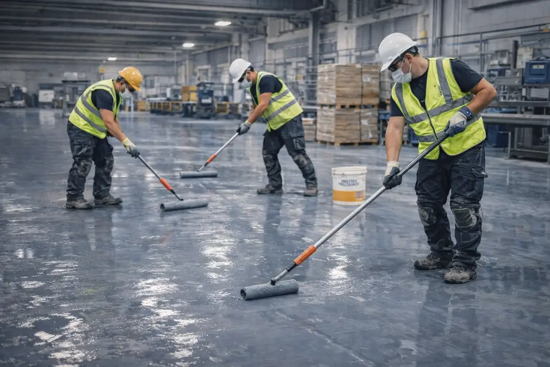 Kırklareli epoksi zemin kaplama profesyonel ekip ve şantiye uygulama süreci