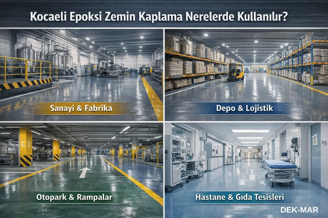 Kocaeli epoksi zemin kaplama kullanım alanları; fabrika, depo, otopark ve hastaneler&nbsp;