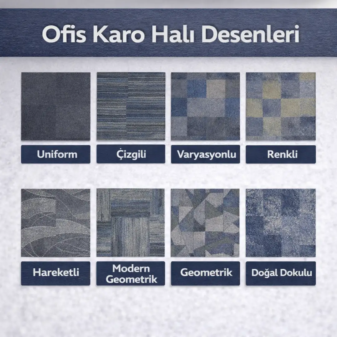modern ofis karo halı desen seçenekleri&nbsp;
