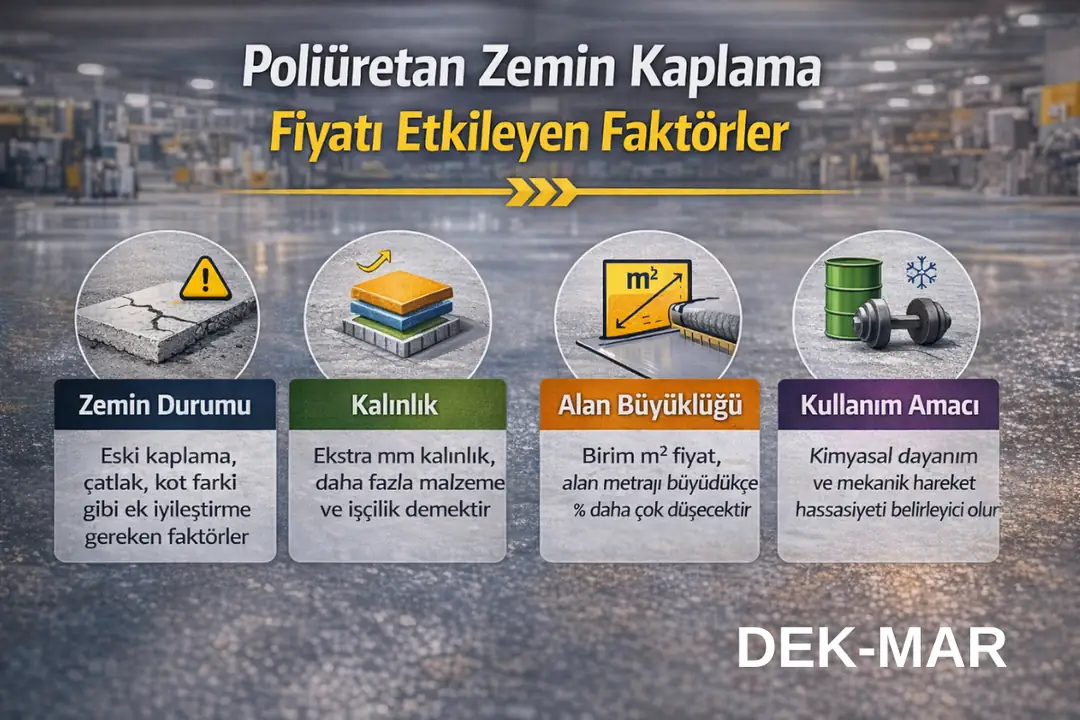 Poliüretan zemin kaplama fiyatını etkileyen faktörler ve maliyet belirleyici unsurlar&nbsp;