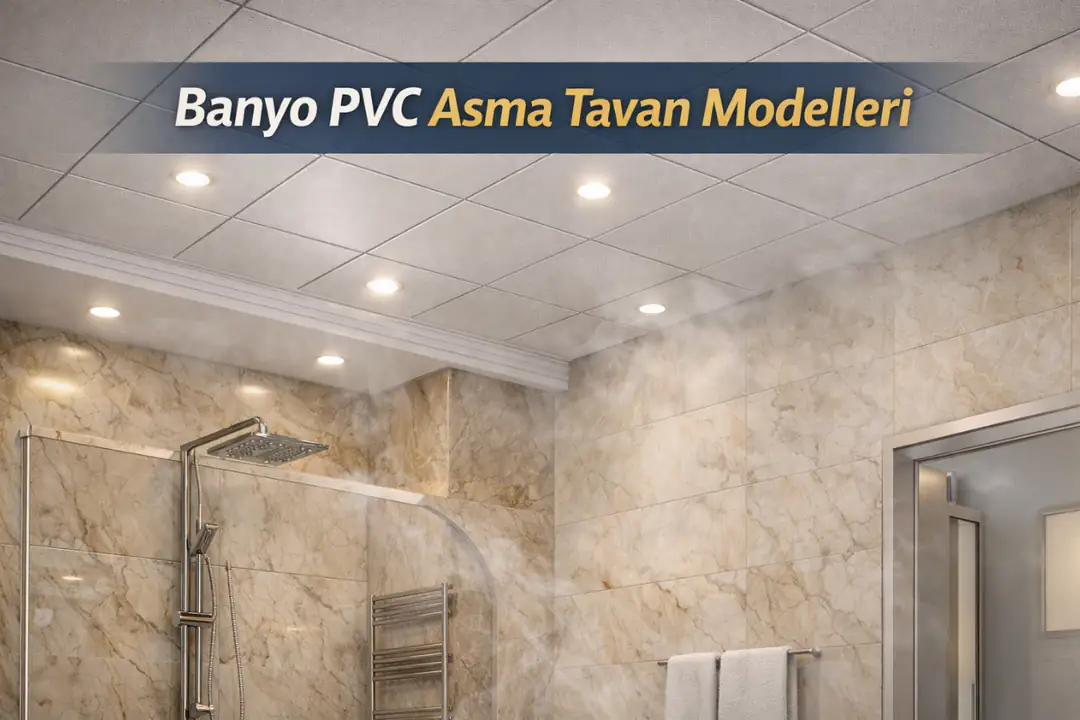 Banyo PVC asma tavan suya dayanıklı plastik tavan uygulaması&nbsp;