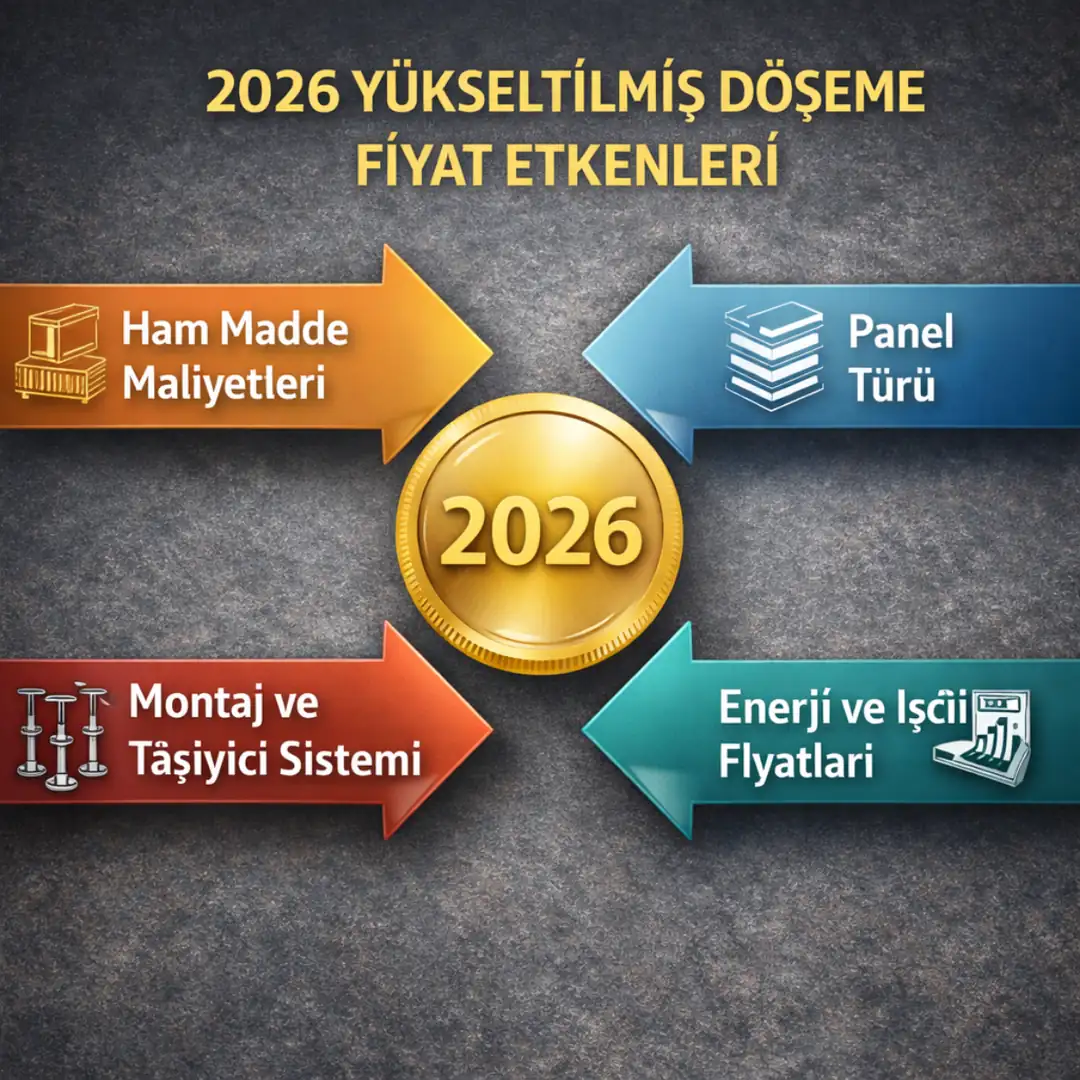 2026 yükseltilmiş döşeme fiyatlarını etkileyen panel türü, yük kapasitesi ve montaj maliyetleri&nbsp;