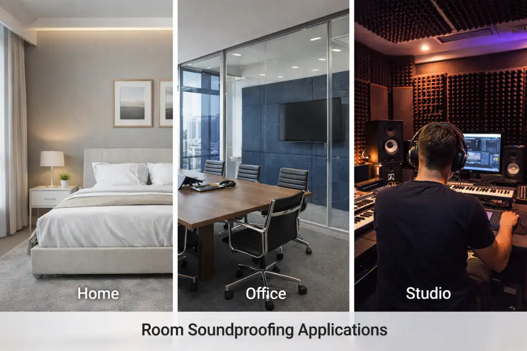 Oda ses yalıtımı kullanım alanları, ev ofis stüdyo çözümleri