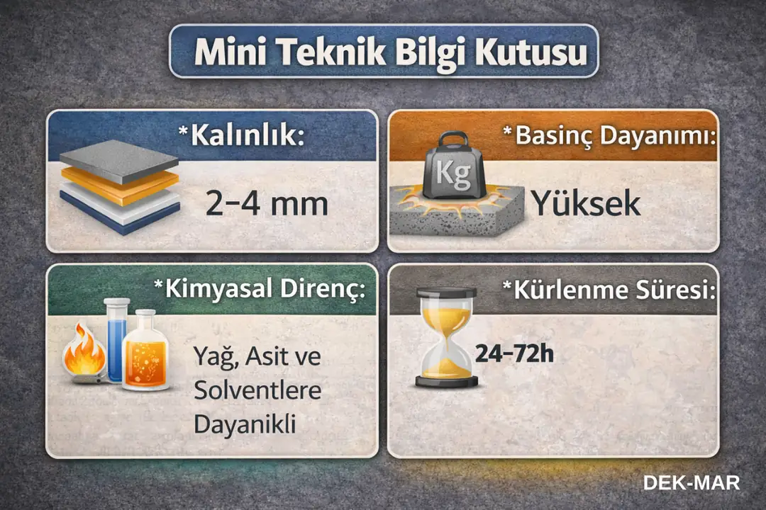 Epoksi zemin kaplama yapan firmalar için mini teknik bilgi kutusu