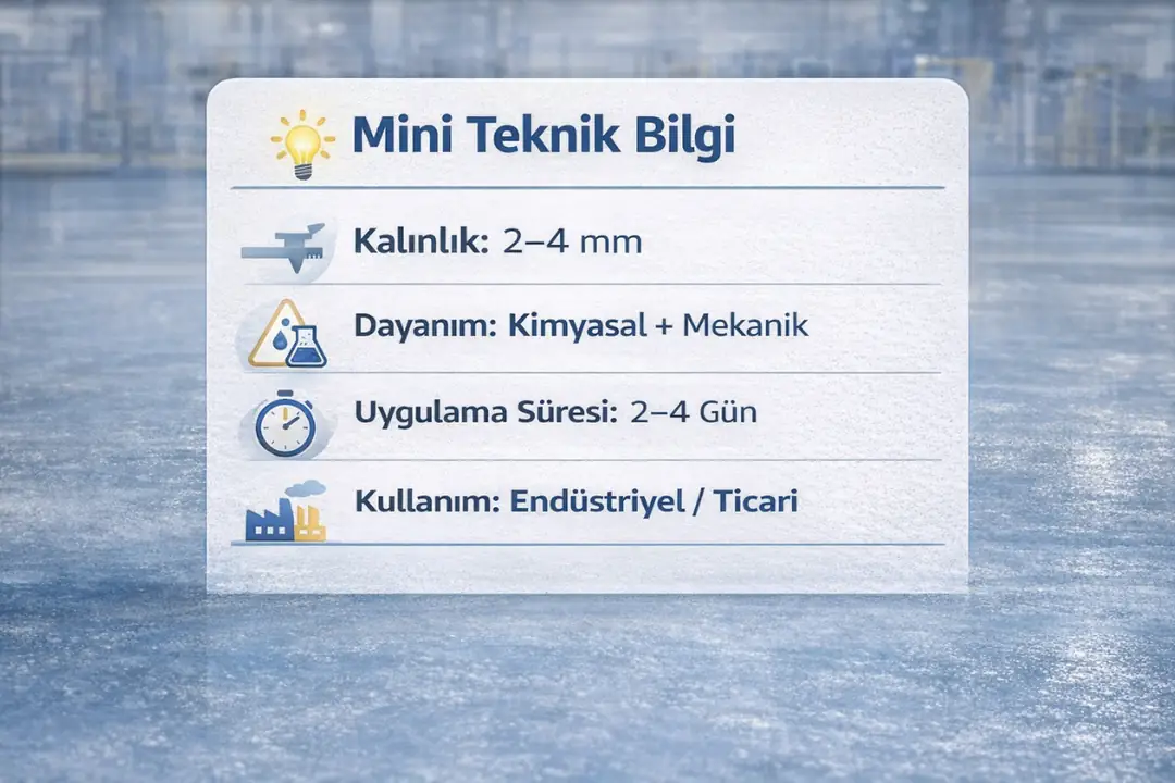 Epoksi zemin kaplama teknik özellikleri ve uygulama bilgileri&nbsp;