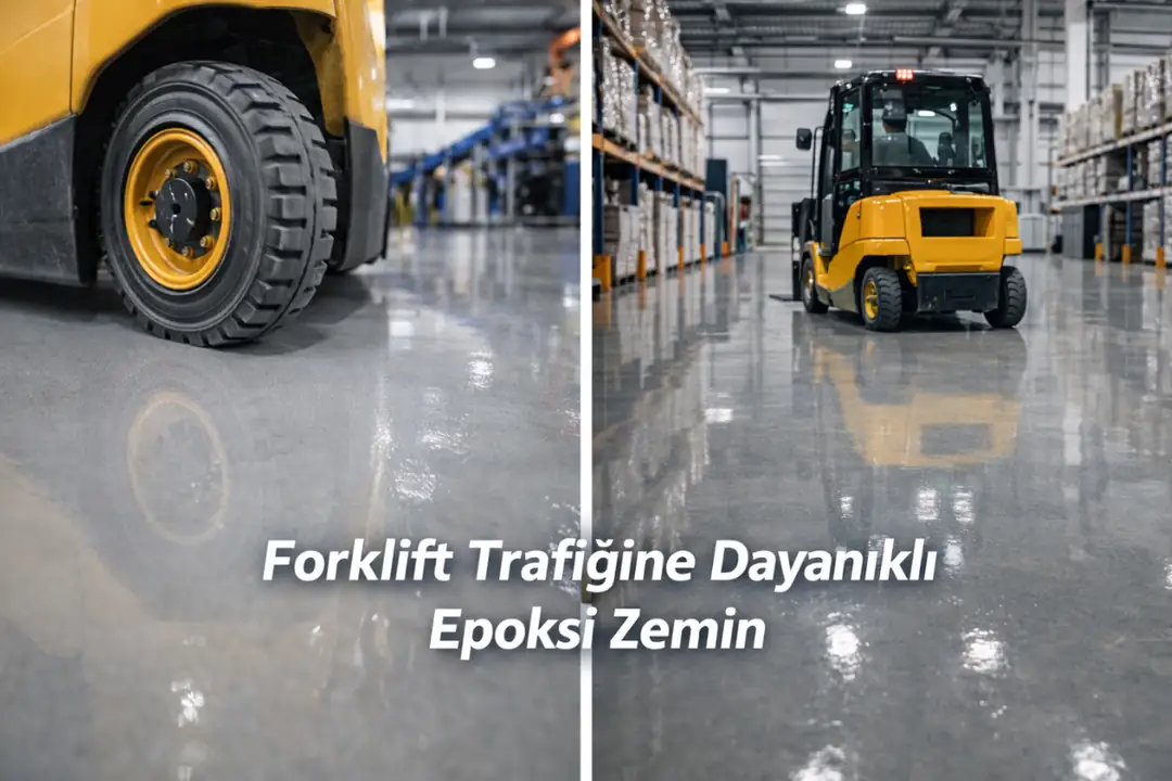 Forklift trafiğine dayanıklı epoksi zemin&nbsp;