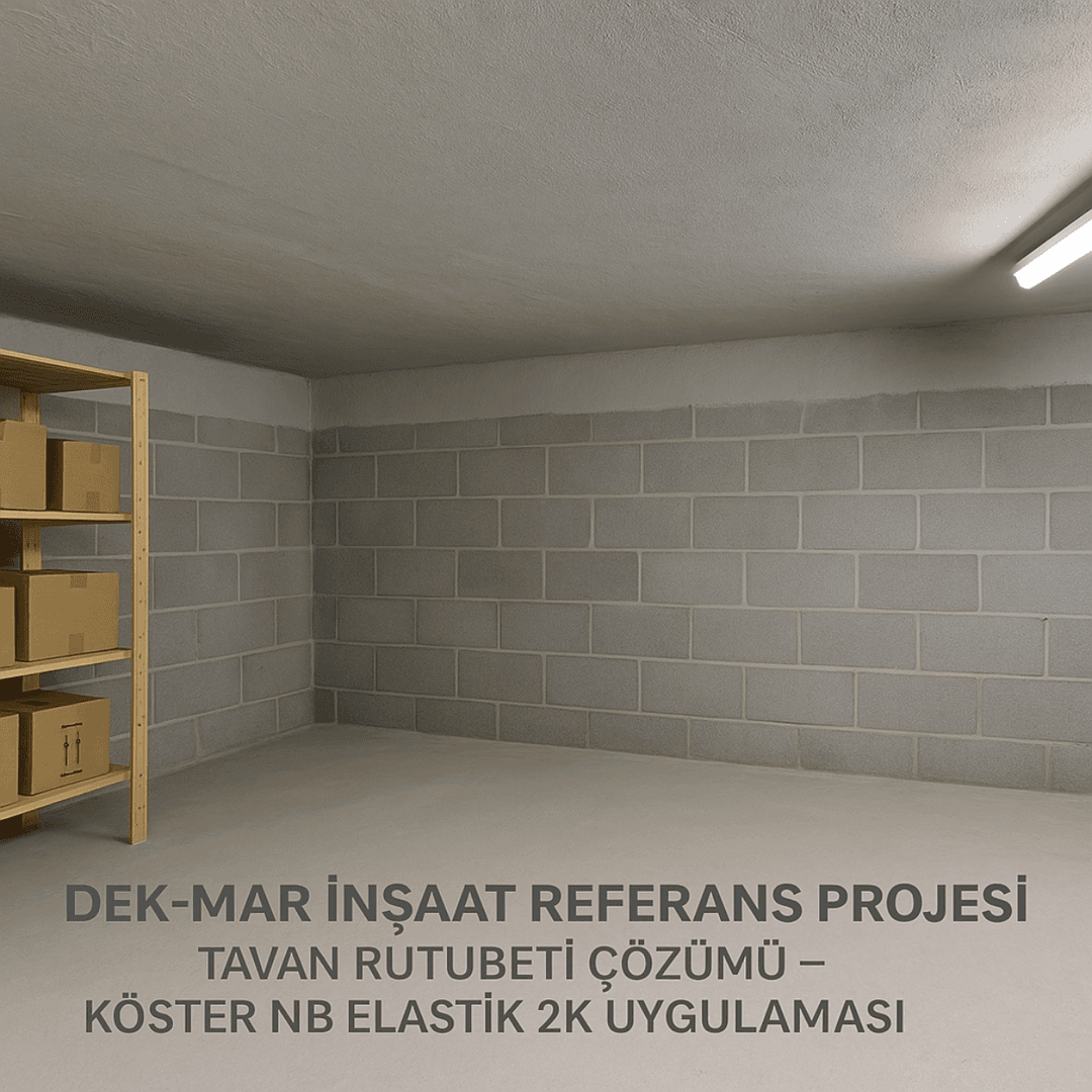 Dek-Mar İnşaat referans projesi – tavan rutubeti çözümü – KÖSTER NB Elastik 2K uygulaması 2025”