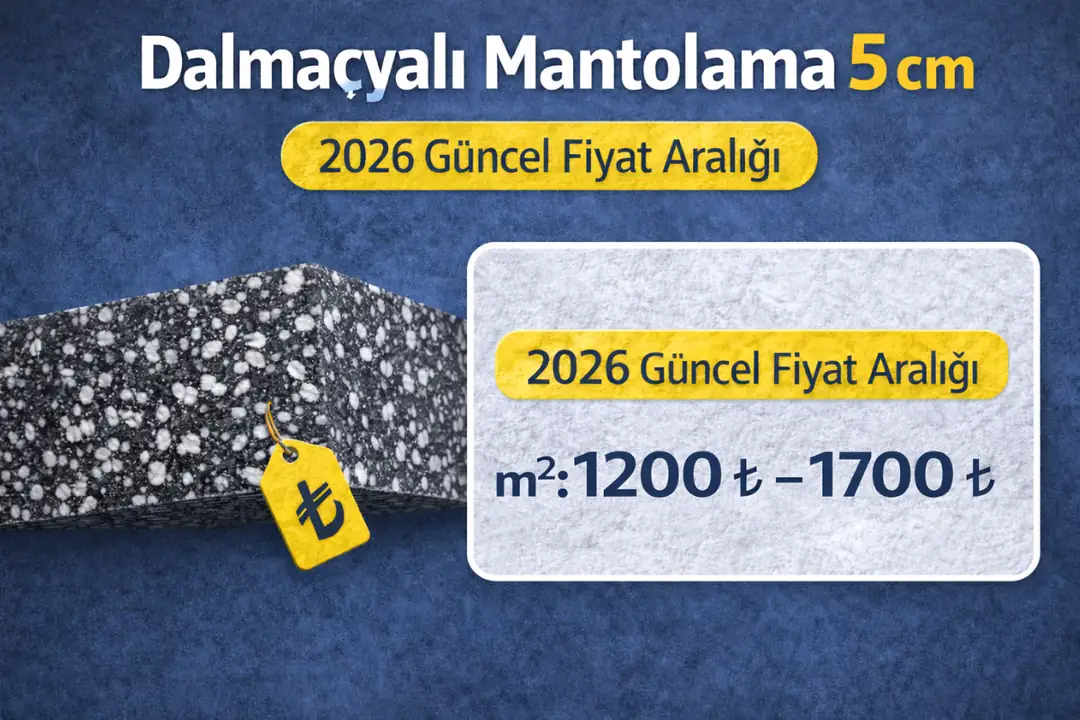 Dalmaçyalı mantolama 5 cm m2 fiyatları ve uygulama maliyetleri 2026