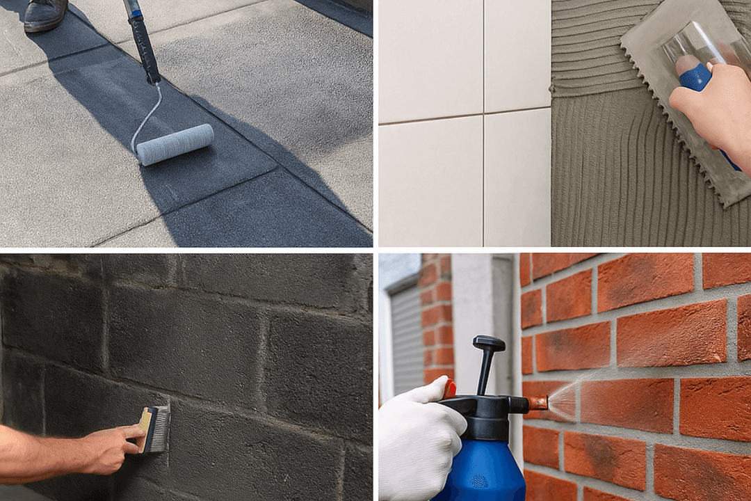 Su ve rutubet yalıtımı uygulama örnekleri – teras, banyo, bodrum, dış cephe 