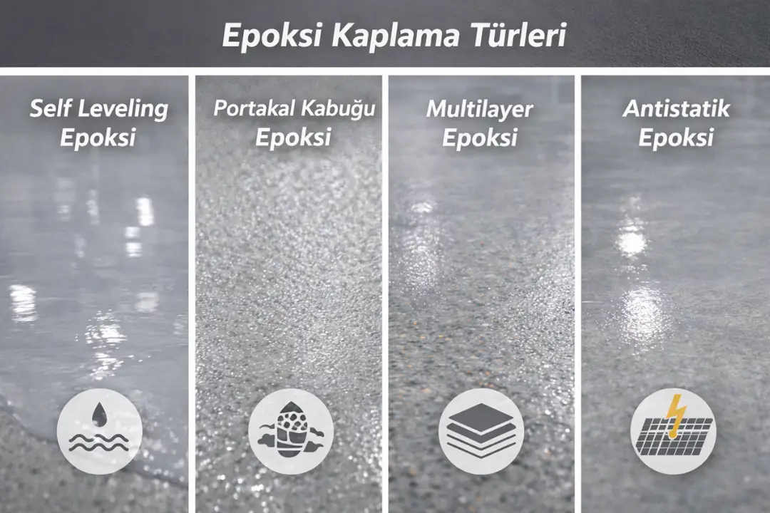 Epoksi kaplama çeşitleri ve yüzey tipleri&nbsp;