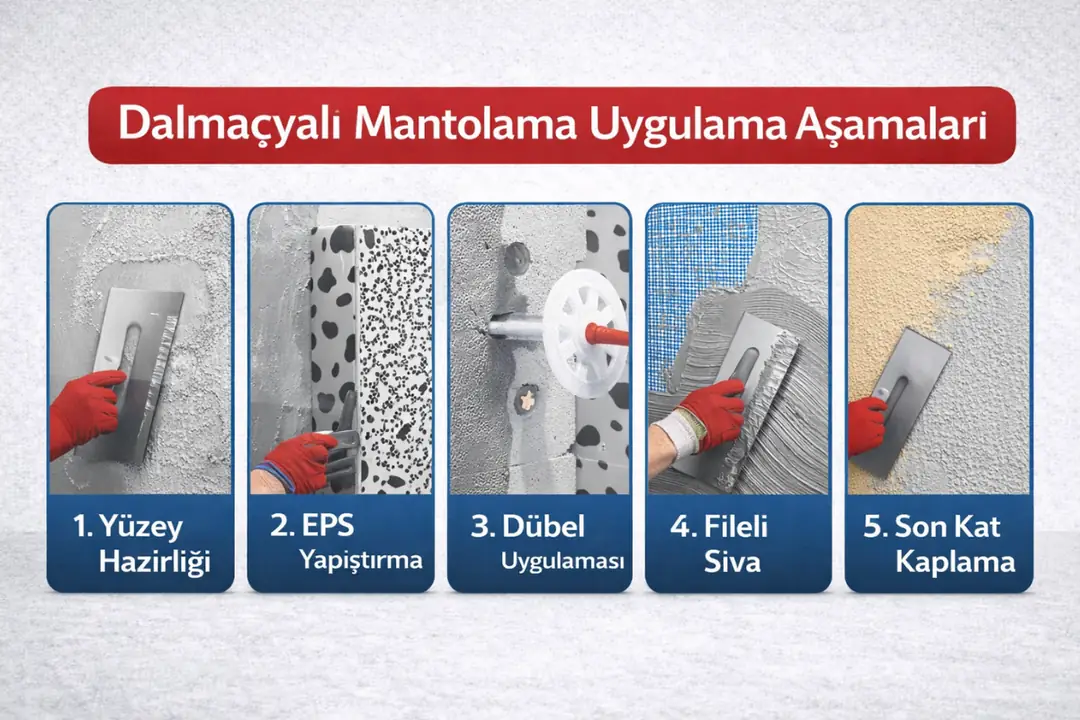 Dalmaçyalı 5 cm mantolama uygulama aşamaları adım adım