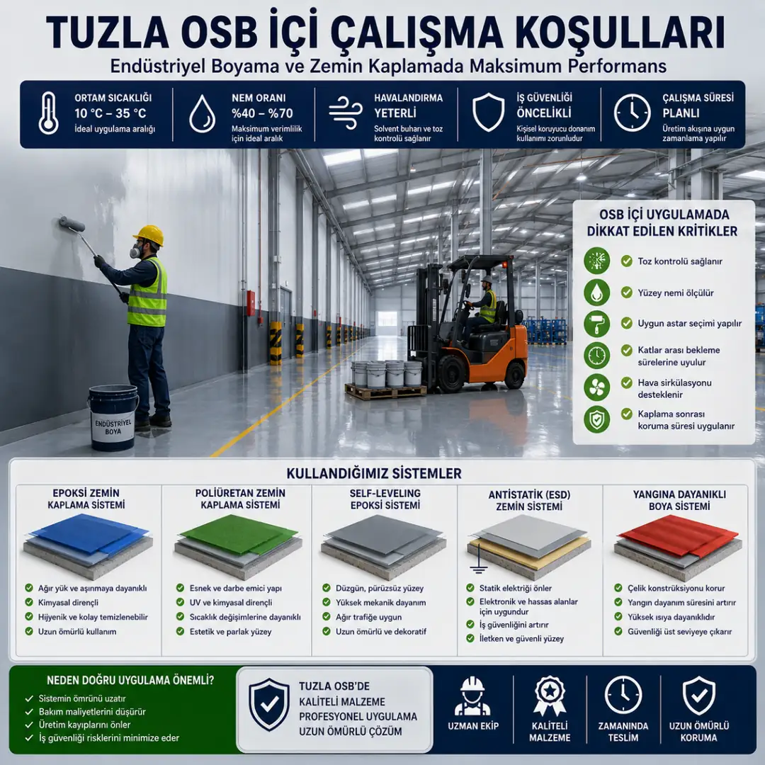 OSB içi profesyonel fabrika boyama operasyon yönetimi