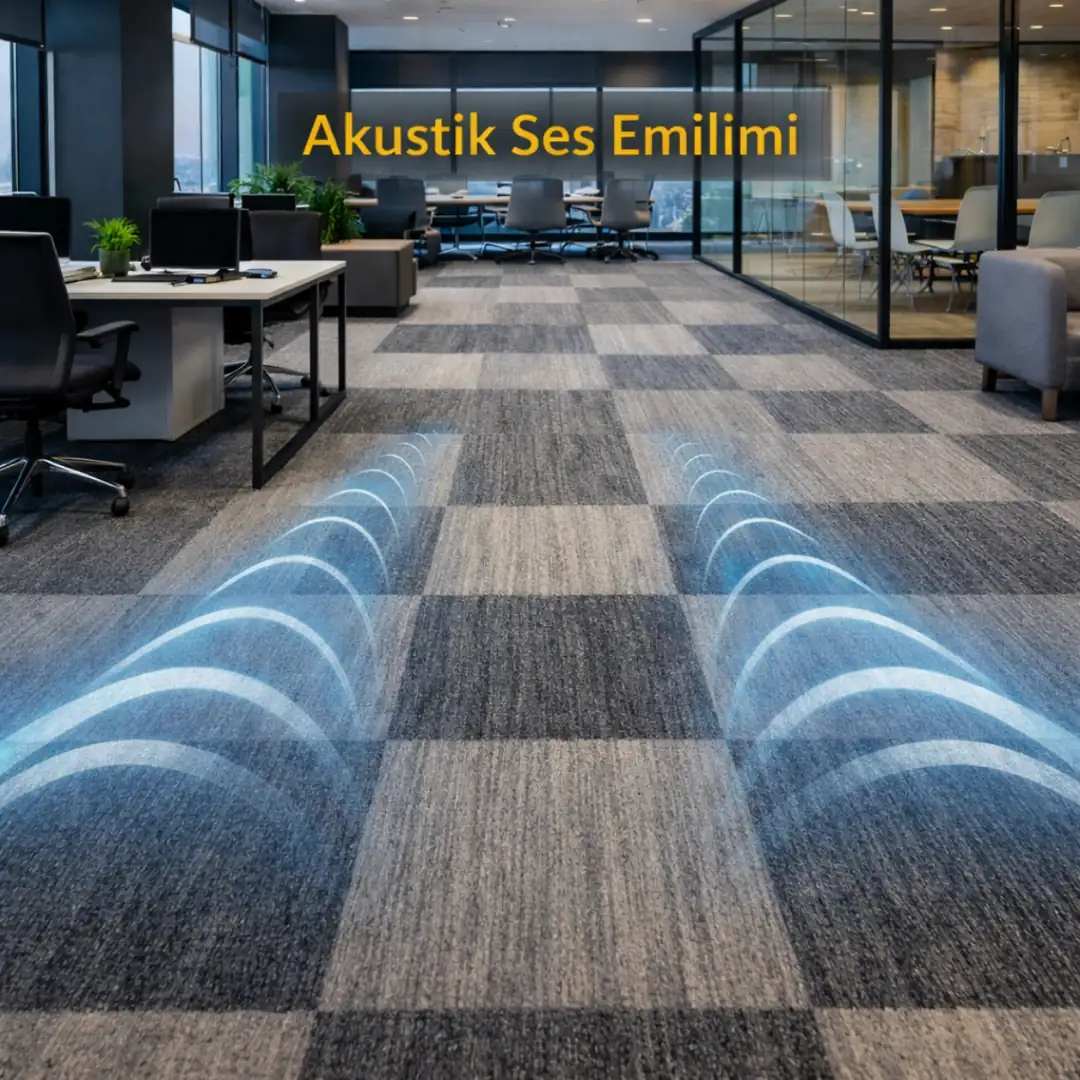 Karo halı zemin kaplamasının akustik ses emme özelliği&nbsp;