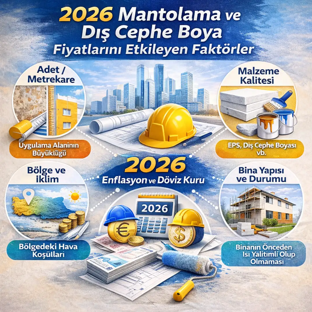 2026 mantolama fiyatını etkileyen faktörler cephe alanı malzeme işçilik