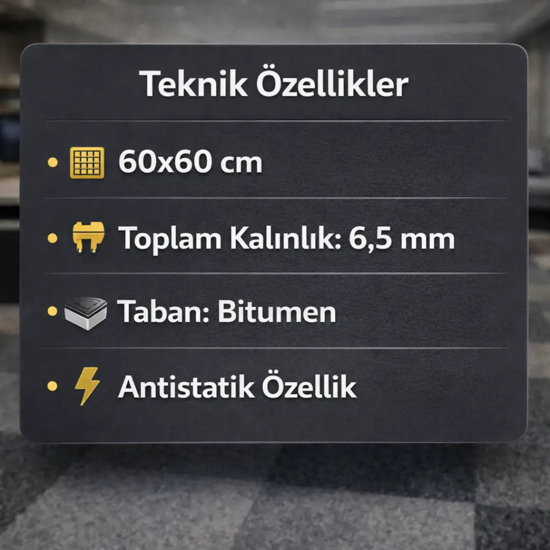 60x60 karo halı teknik özellikleri ölçü kalınlık ve kullanım alanları&nbsp;