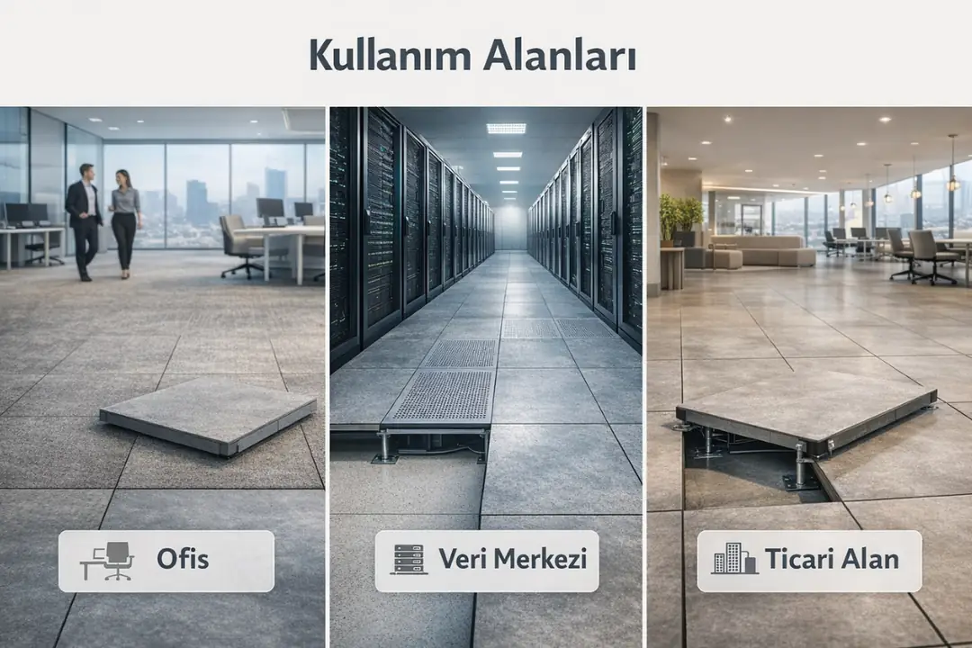 İstanbul’da ofis, veri merkezi ve server odası için yükseltilmiş döşeme kullanımı