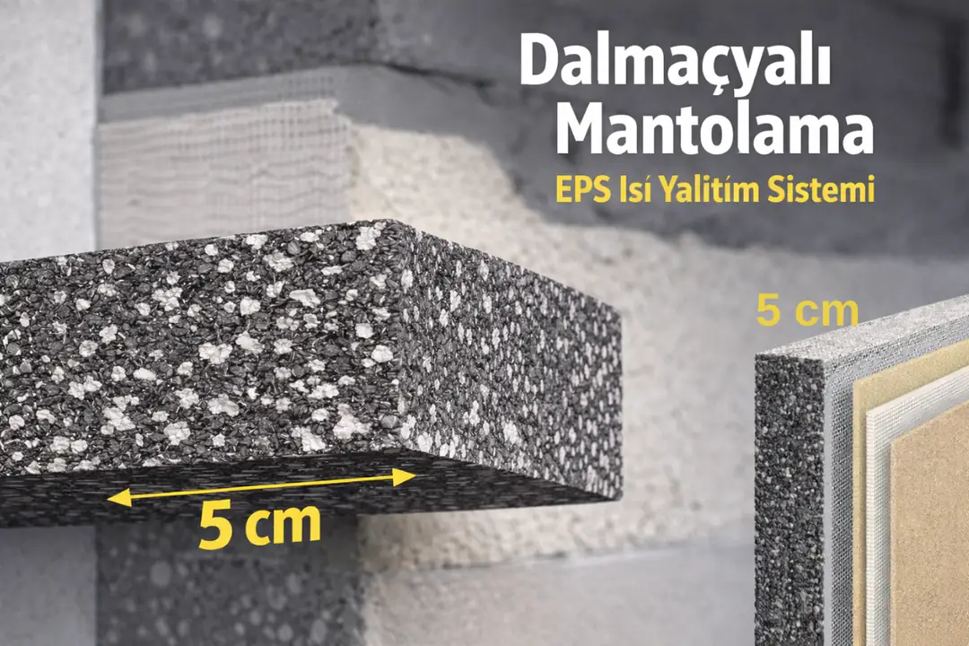 Dalmaçyalı mantolama 5 cm eps levha yapısı ve ısı yalıtım sistemi
