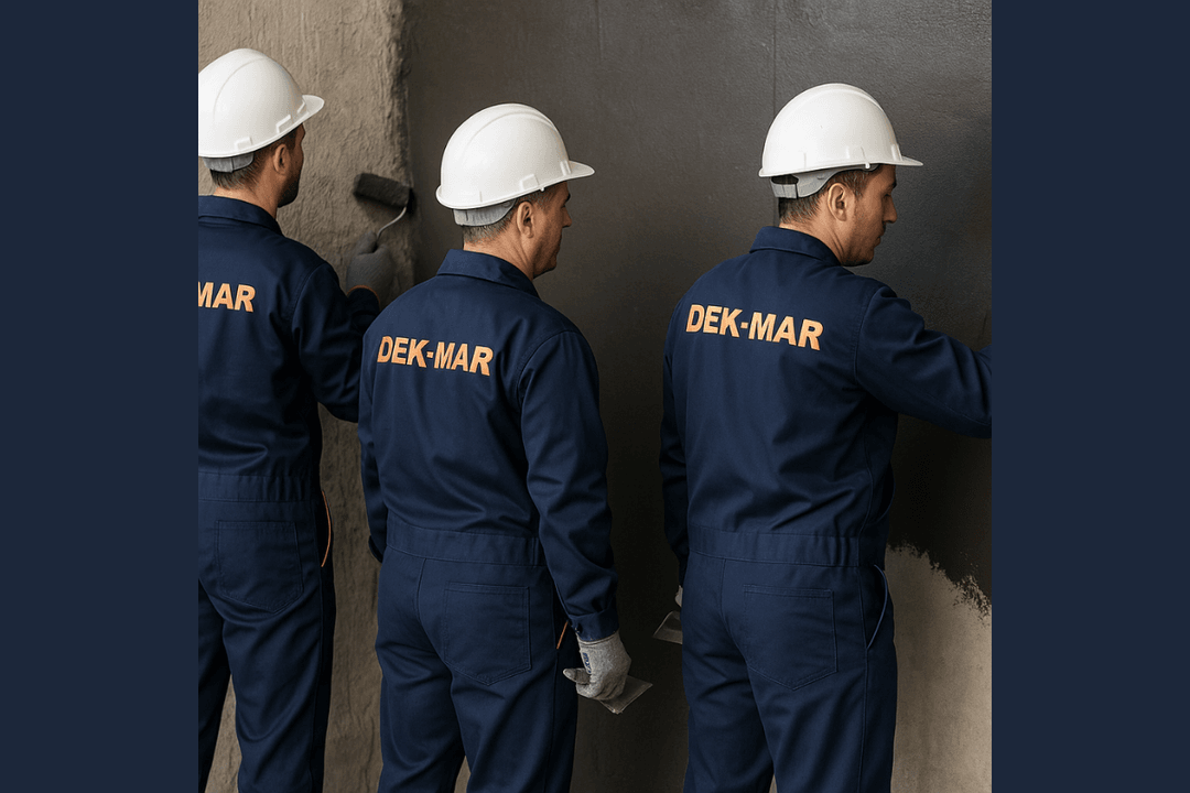 Dek-Mar uzman ekibi ile profesyonel rutubet izolasyonu uygulaması 
