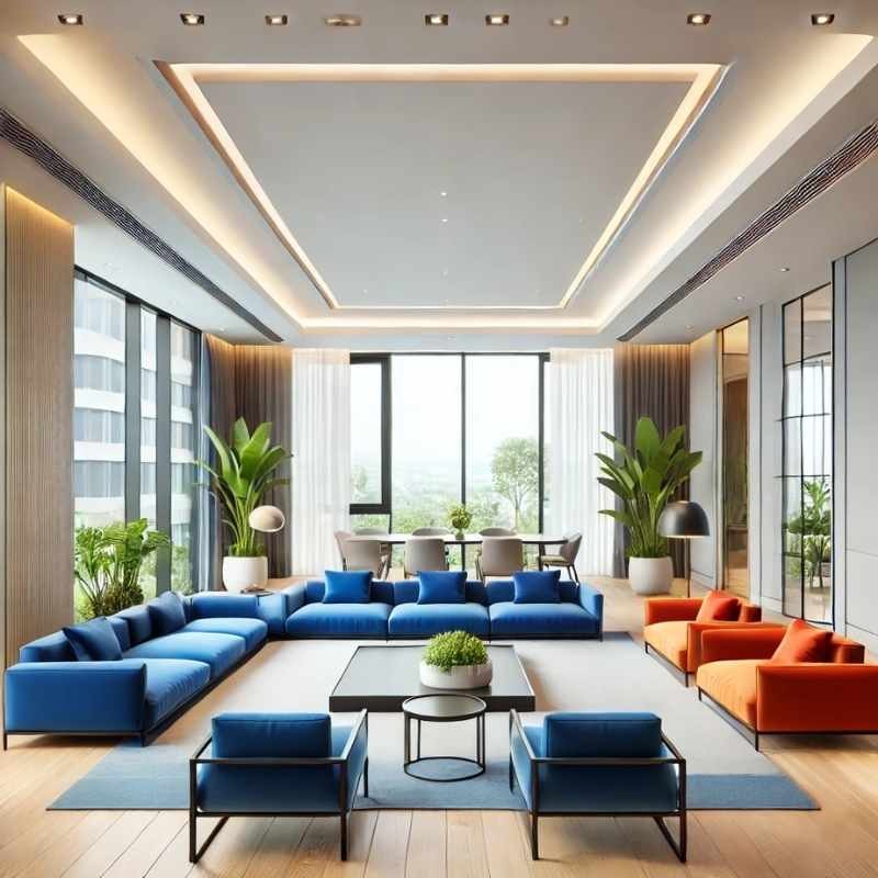Sade ve şık düz tavan modelleri. Modern iç mekânlara estetik ve ferah bir görünüm kazandıran sade tavan tasarımları.