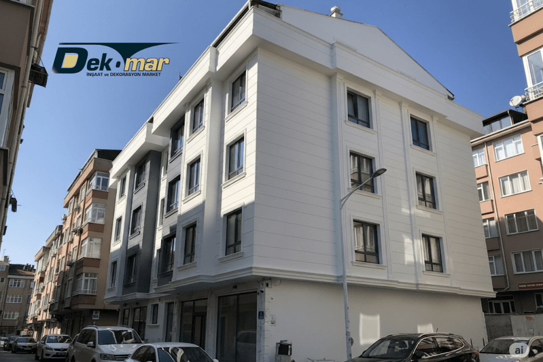 Ümraniye dış cephe boya ve mantolama hizmetimizle yenilenen modern bina. Estetik ve enerji tasarrufu bir arada.