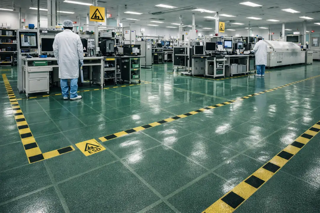 Elektronik alanlar için antistatik ESD epoksi zemin kaplama&nbsp;