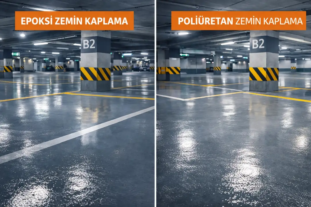 Otopark epoksi ve poliüretan zemin kaplama sistemleri karşılaştırması&nbsp;