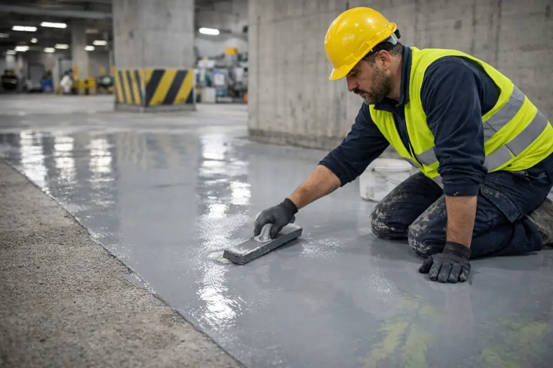Pendik epoksi zemin kaplama uygulama aşaması usta ile&nbsp;