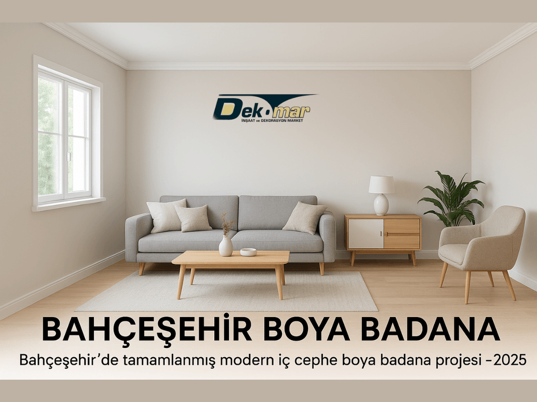 Bahçeşehir’de tamamlanmış modern iç cephe boya badana projesi – 2025 