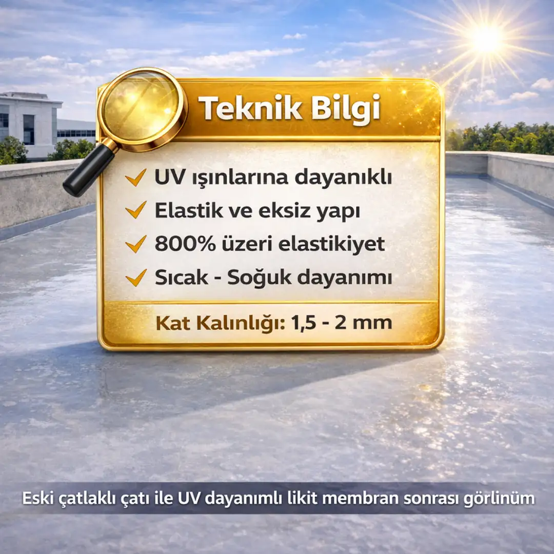 UV dayanımlı likit membran teknik özellikleri ve uygulama verileri
