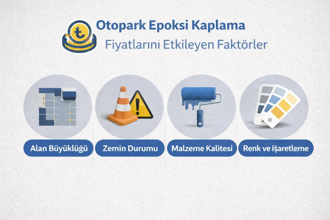 Otopark epoksi kaplama fiyatlarını etkileyen alan, sistem türü, zemin durumu ve trafik yoğunluğu faktörleri
