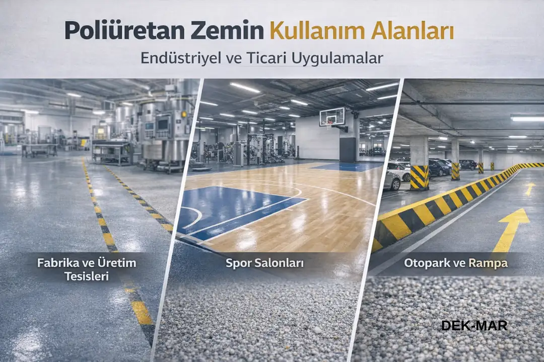 Poliüretan zemin kaplama malzemeleri fabrika, spor salonu ve otopark gibi farklı kullanım alanlarında uygulanır&nbsp;