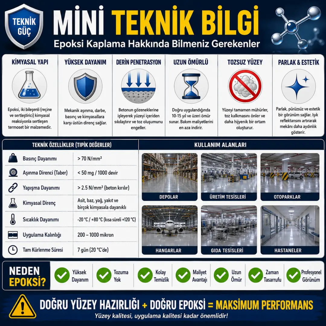 Beton tozlanmasının nedenleri ve kalıcı epoksi çözümü teknik özeti&nbsp;